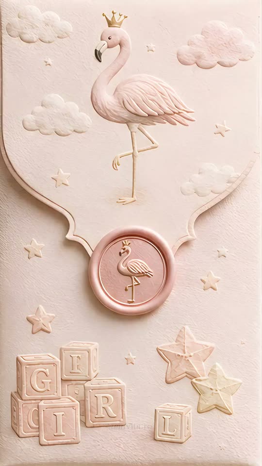 Invitația Flamingo Roz, animația de intrare